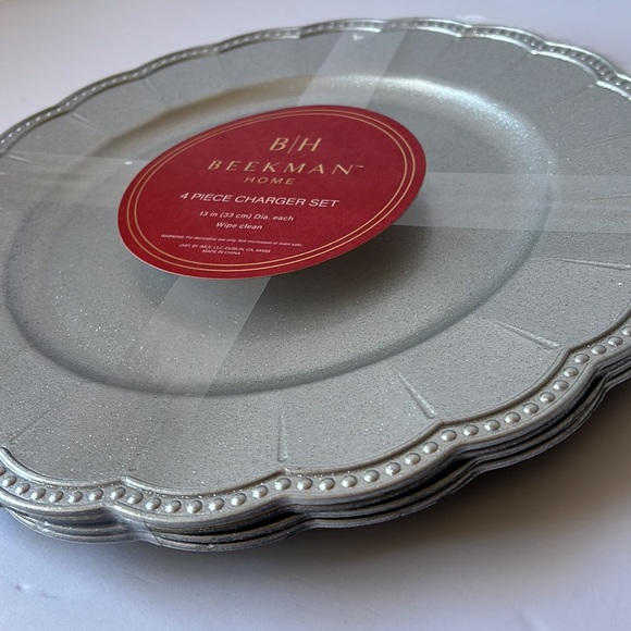 Beekman Home 4 Piece Charger Set New - Picture 8 of 9